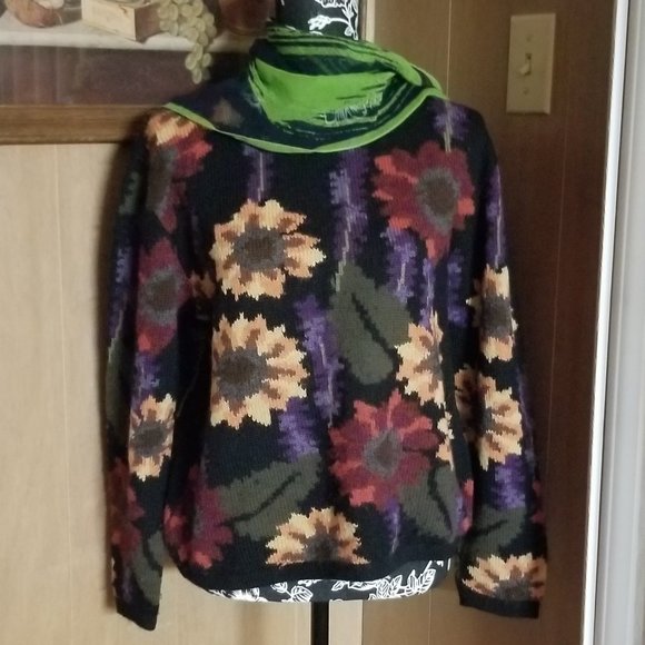 Vintage Alpaca Handknit Sweater, Crewneck, Women's sz L - Picture 10 of 10